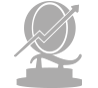 A trophy in the shape of a Q embedded with a line graph.